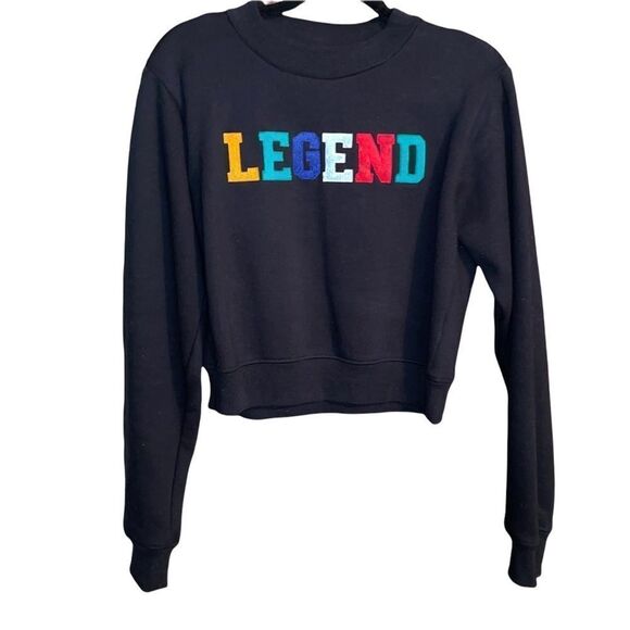 Black Legend Sweatshirt with Multicolor Lettering - Picture 2 of 5